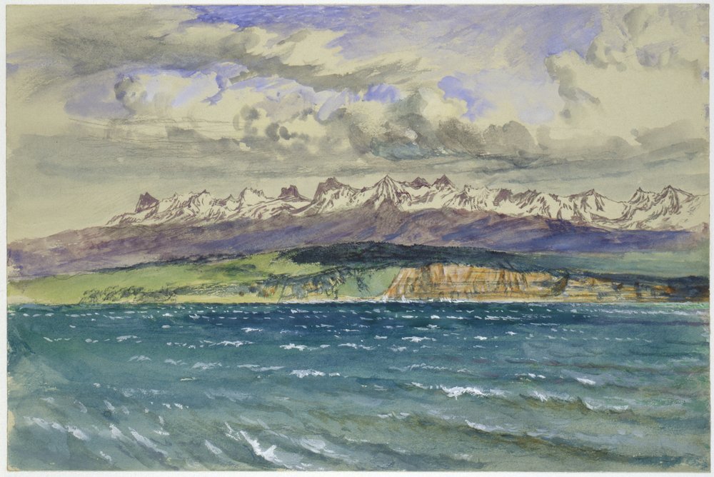 Tarde de primavera, com vento sul, em Neuchâtel, 30 de abril de 1869 de John Ruskin