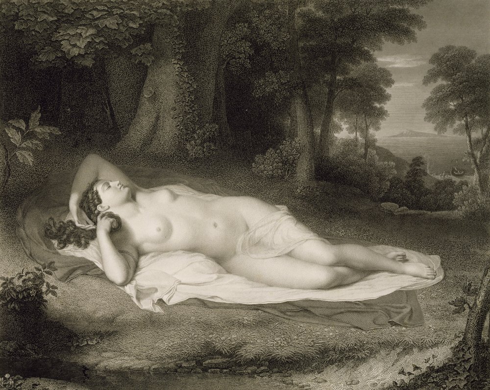 Ariadne, gravada por Asher Brown Durand (1796-1886) de John after Vanderlyn