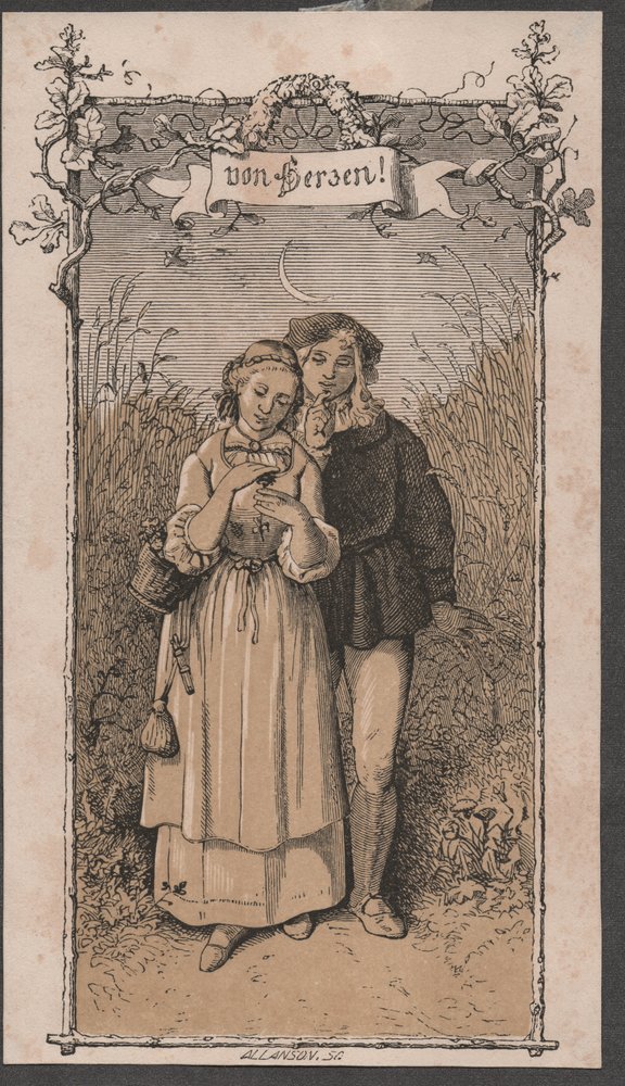 Do coração, ca. 1850 (xilogravura a cores) de John Allanson