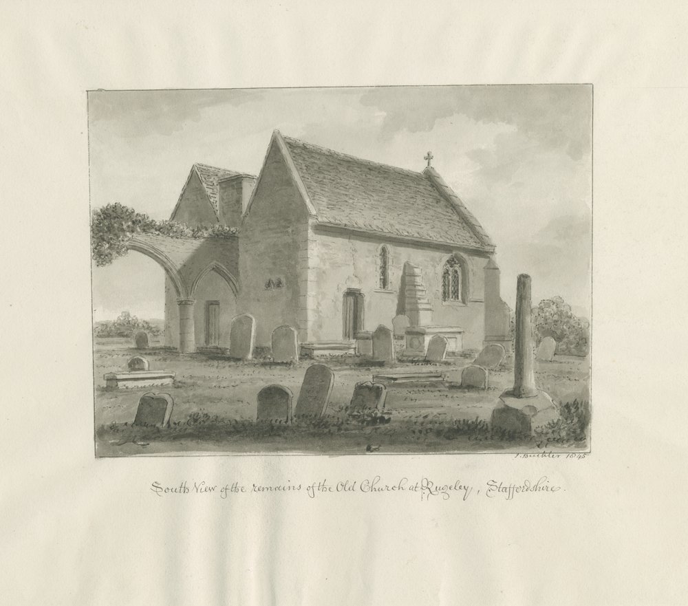 Rugeley Church | John Buckler | Impressão de arte