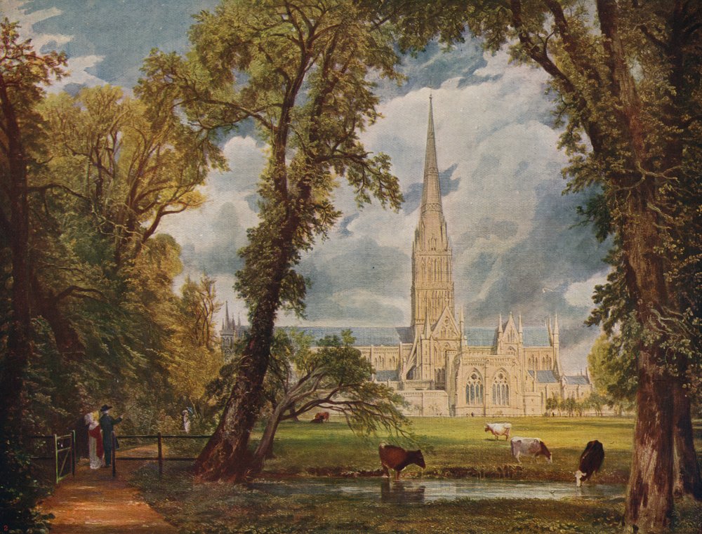 Catedral de Salisbury, 1823, cerca de 1915 de John Constable