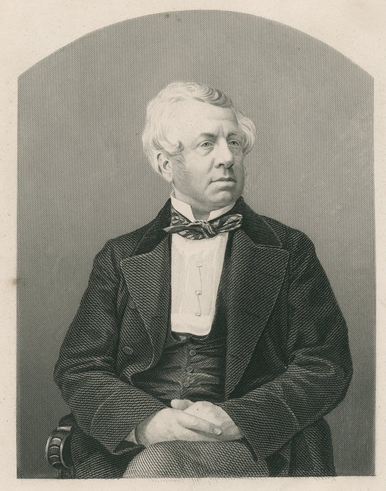 George William Frederick Howard, gravado por DJ Pound a partir de uma fotografia, de &39;A Sala de Estar de Personagens Eminentes, Volume 2&39;, publicado em Londres, 1860 de John Jabez Edwin Paisley Mayall