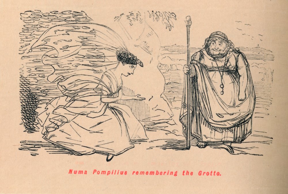 Numa Pompílio recordando a Gruta, 1852 de John Leech