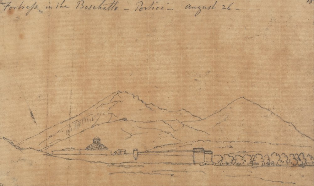 Fortaleza no Boschetto, Portici, 26 de Agosto de John Robert Cozens