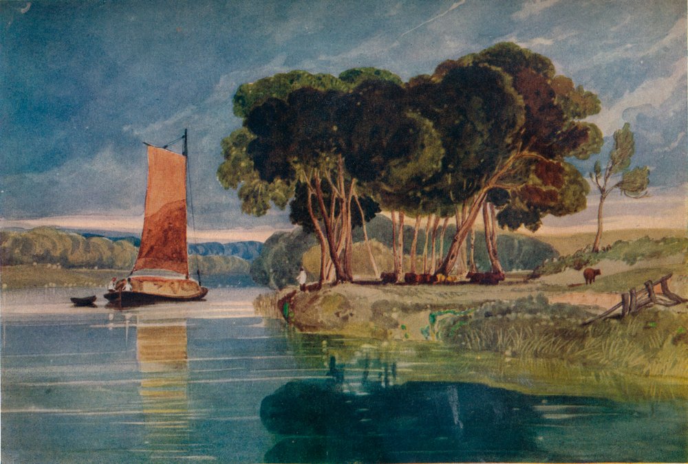 Uma cena de rio, c. 1800-1842, 1924 de John Sell Cotman
