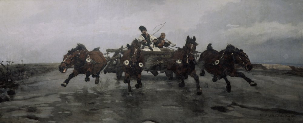 Quatro na mão, 1881 de Joseph Chelmonski