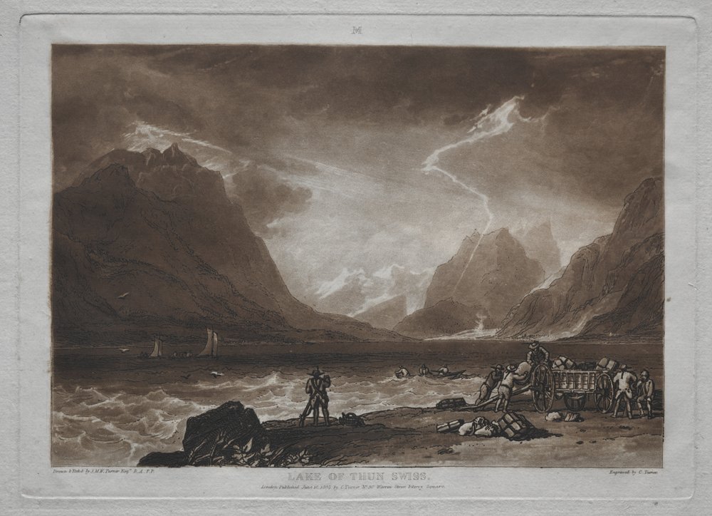 Liber Studiorum: Lago de Thun, Suíça de Joseph Mallord William Turner
