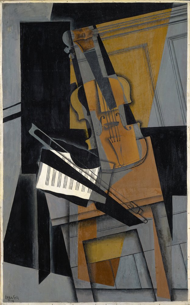O violino, 1916 de Juan Gris