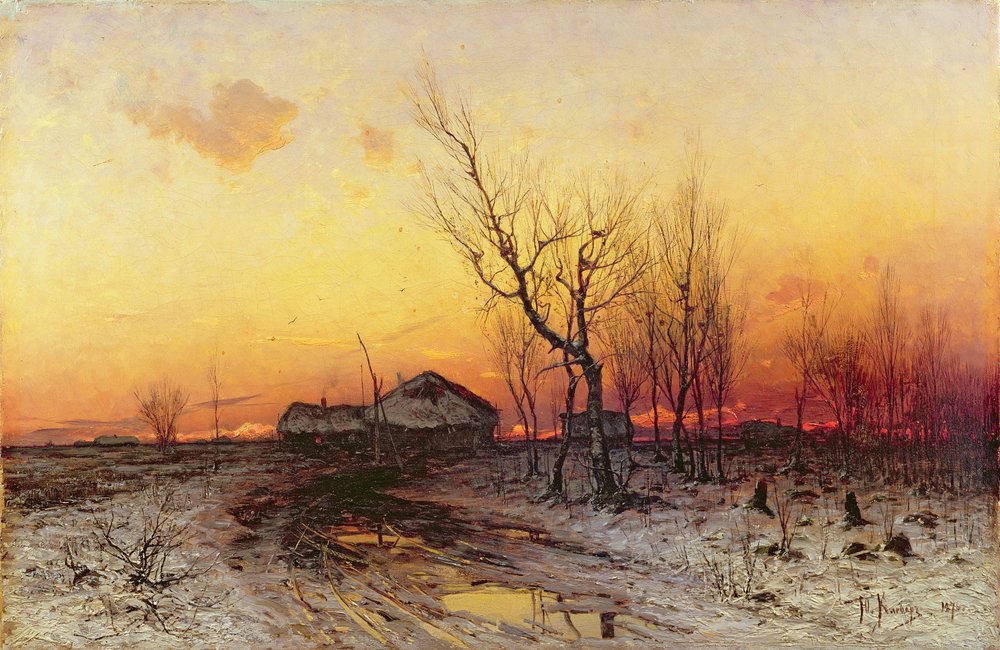 Paisagem de inverno de Julius Sergius von Klever