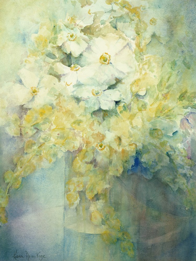 Anêmona Japonica - Rainha Branca e Molu de Karen Armitage