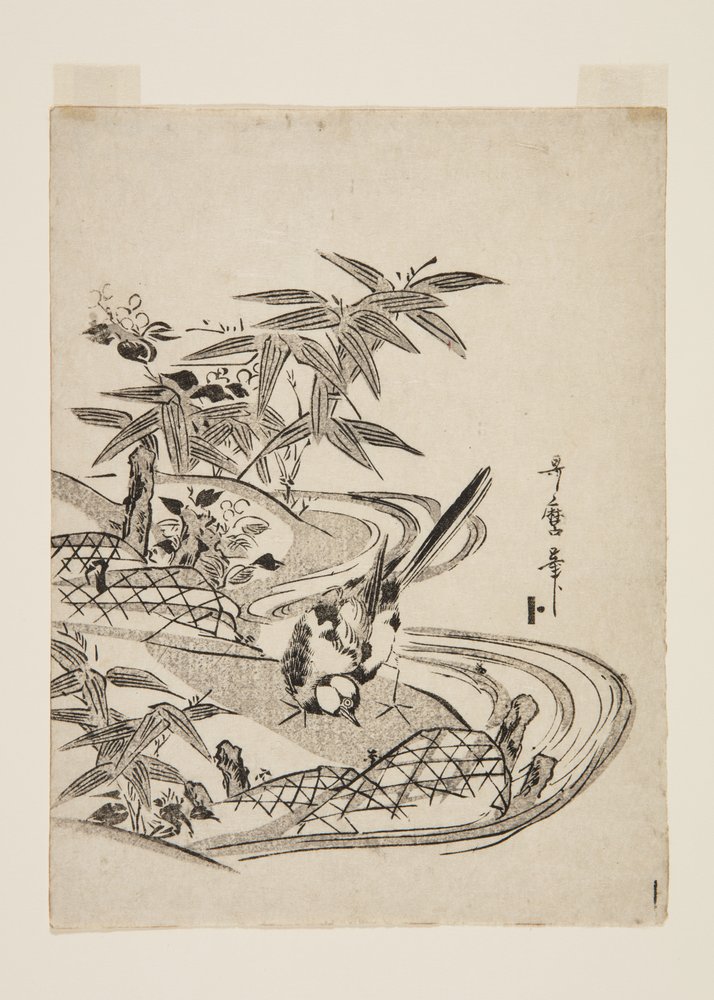 Sparrow (impressão em bloco de madeira a cores) de Kitagawa Utamaro