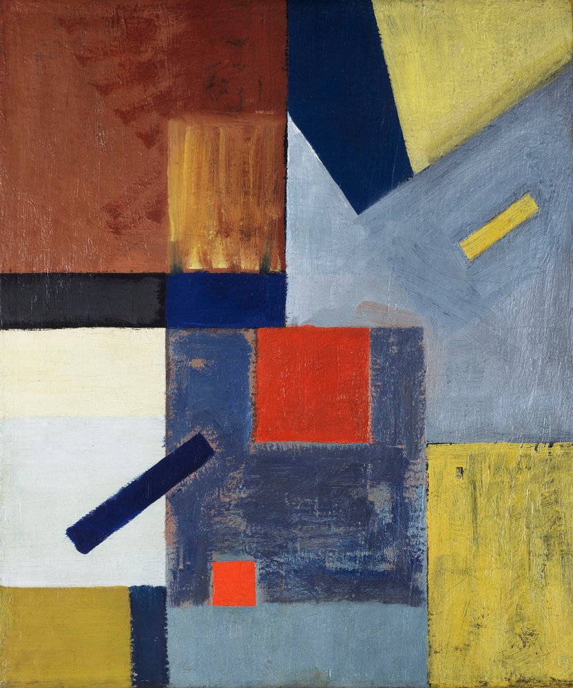 Composição abstrata, 1923-1924 de Kurt Schwitters