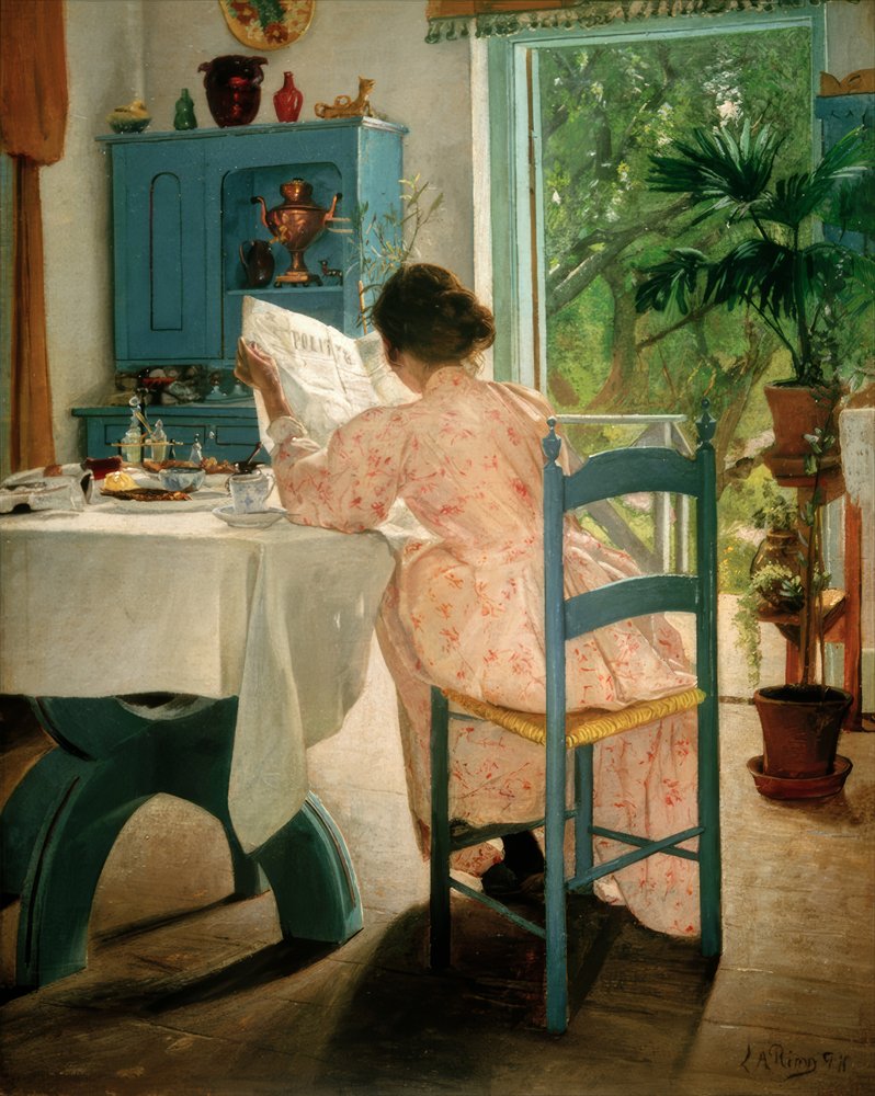 Ao pequeno-almoço de Laurits Andersen Ring
