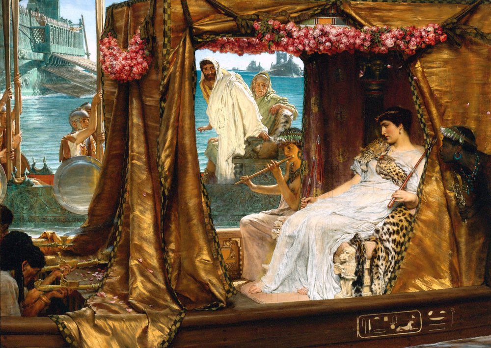 O Encontro de Antônio e Cleópatra de Lawrence Alma-Tadema