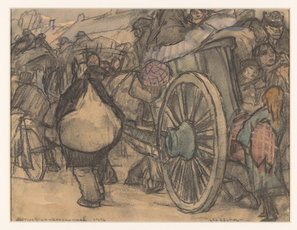 Antuérpia-Roosendaal-1914 (título original no objeto) de Leo Gestel (signed by artist)