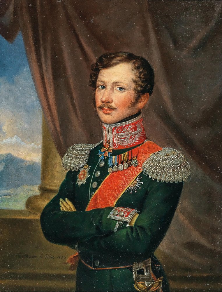 Retrato do tenente-general Paul Andreas Edler von Rennenkampff 1790-1857, 1833. de Leopold Fertbauer