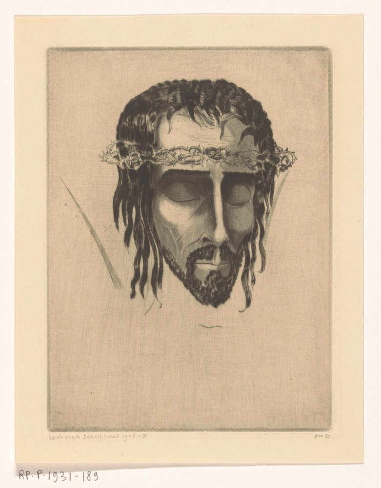 Cabeça de Cristo
Tête de Christ IV (título original) de Lodewijk Schelfhout (signed by artist)