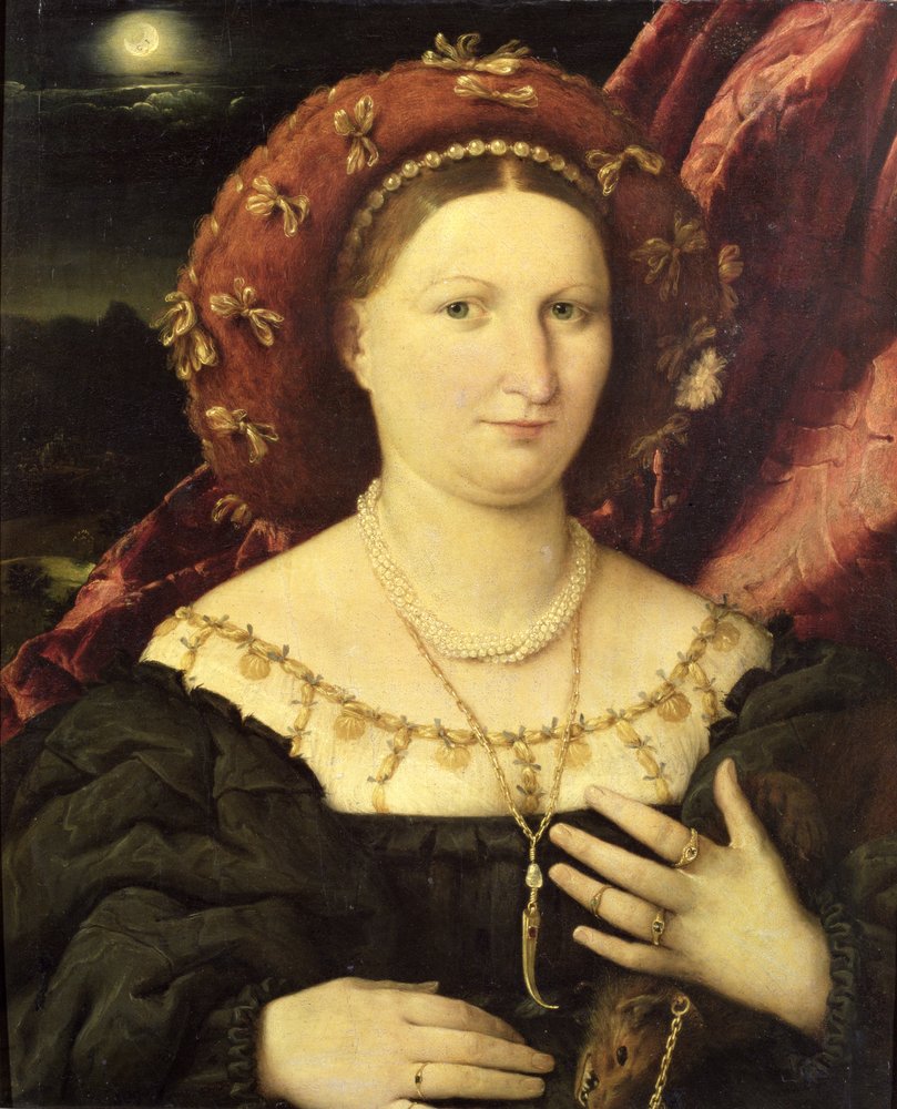 Retrato de Lucina Brembati, c.1523 de Lorenzo Lotto
