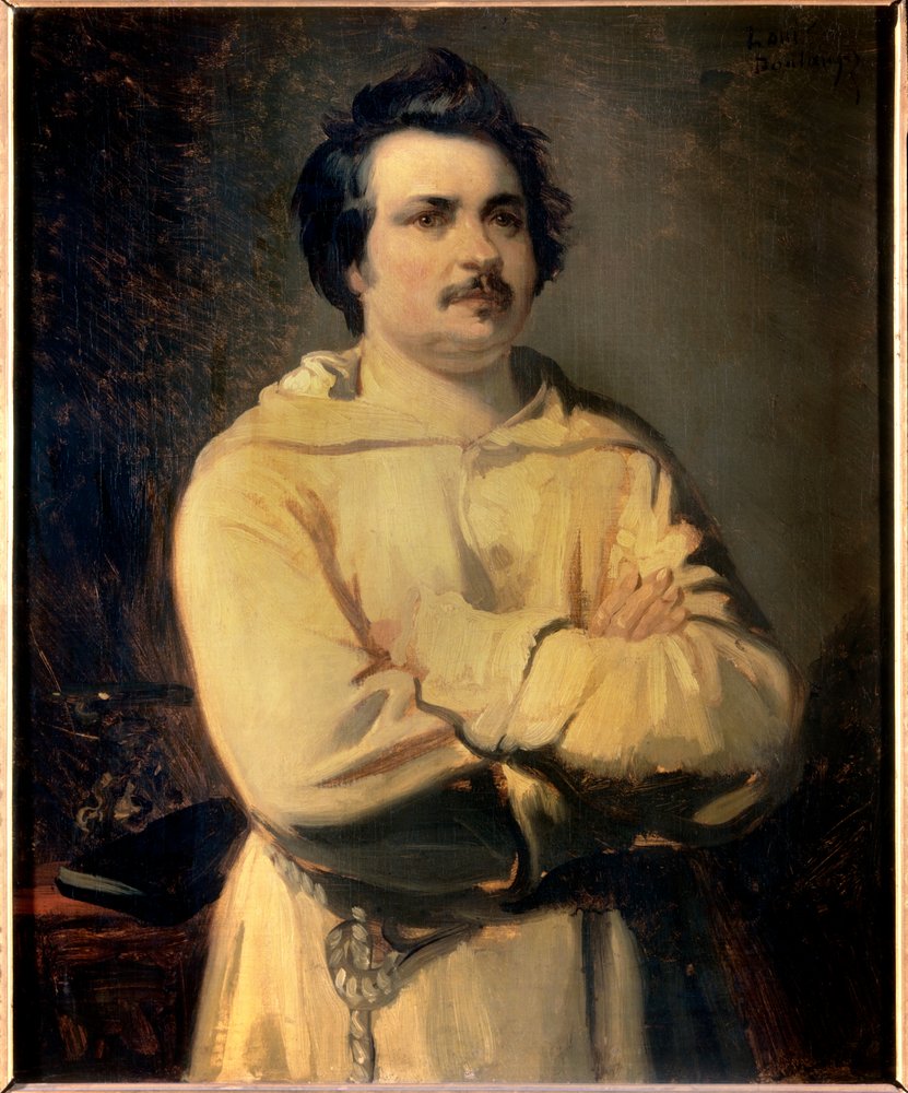 Retrato de Honore de Balzac (1799-1850) Pintura de Louis Boulanger (1806-1867) Século XIX. Torres. Museu de Belas Artes. de Louis Boulanger