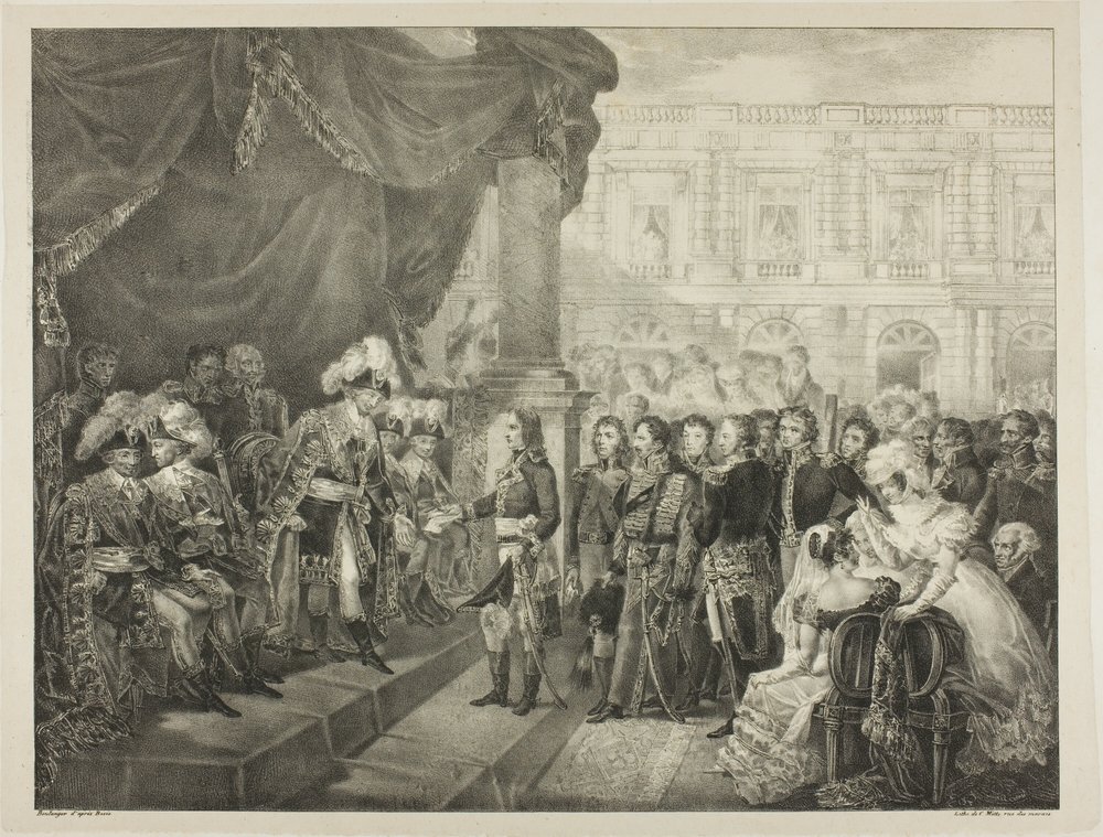 Recepção pelo Diretório, placa 29 da Vida Política e Militar de Napoleão de Louis Boulanger