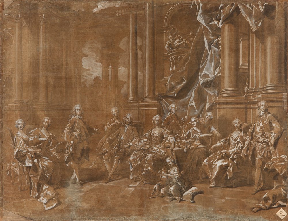 A família de Philip V. de Louis Michel van Loo
