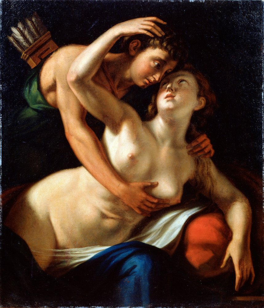 Vénus e Adónis, século XVI. de Luca Cambiaso