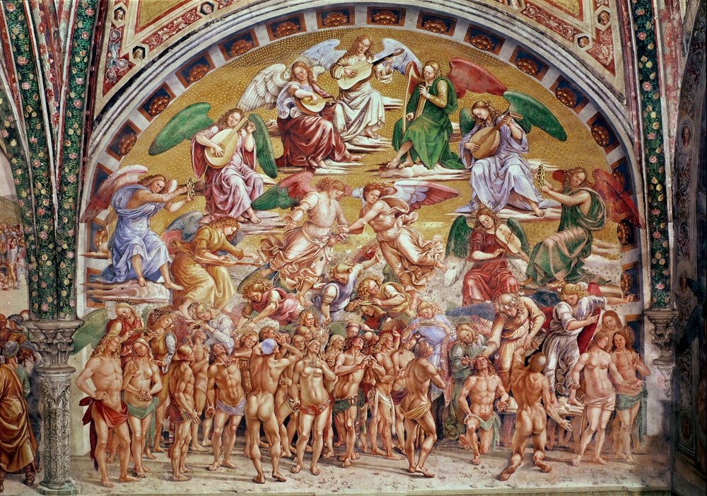 O Chamado dos Escolhidos para o Céu (veja também 136323) de Luca Signorelli