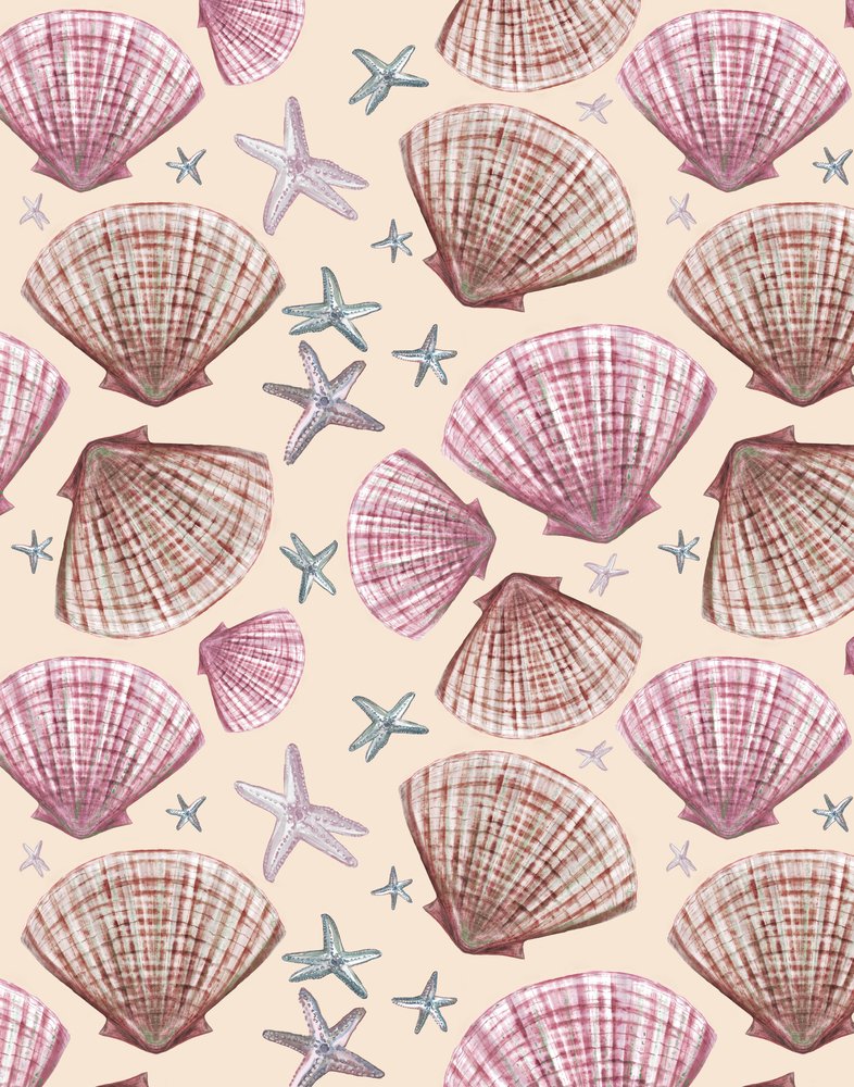 Conchas do mar de Whitstable, tonalidade antiga, 2020 (aguarela sobre papel) de Marianna Kulukundis