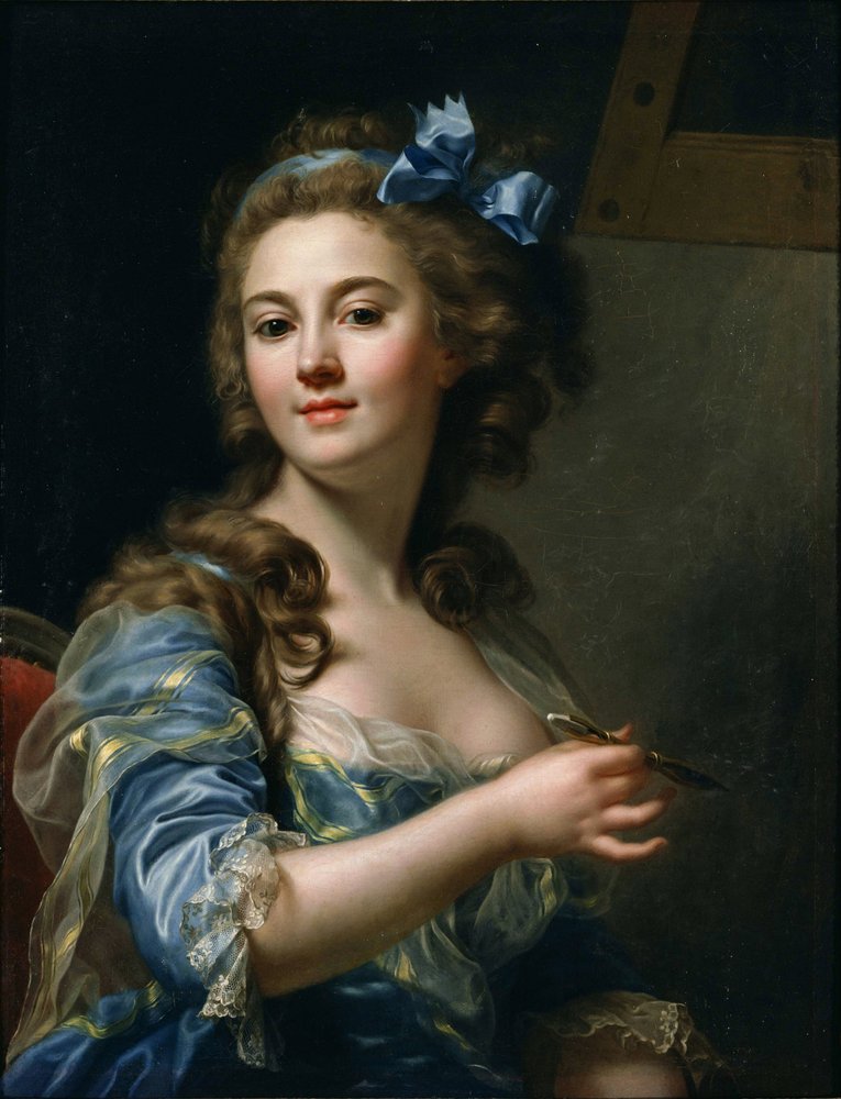 "Auto-retrato"" Pintura de Marie-Gabrielle Capet (1761-1818) 1783 Museu Nacional de Arte Ocidental, Tóquio Japão de Marie-Gabrielle Capet
