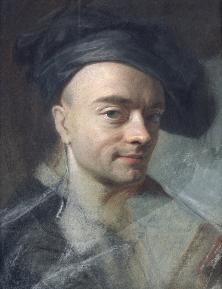 Auto-retrato (pastel) de Maurice-Quentin de La Tour