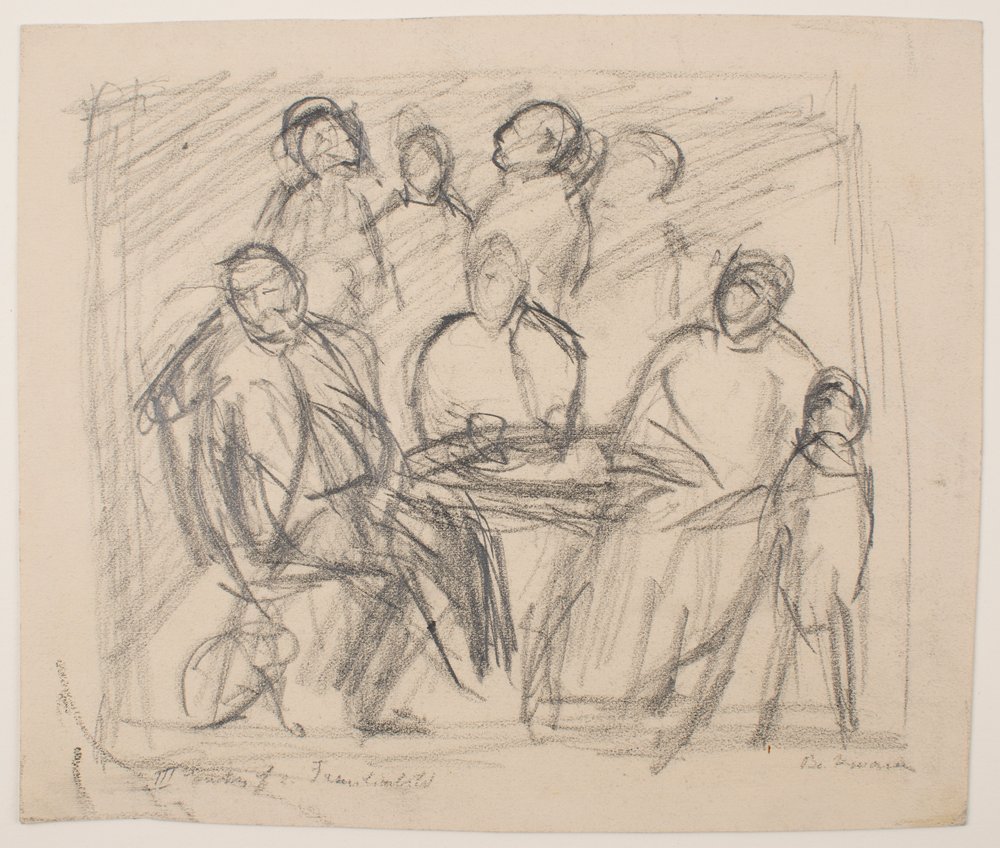 III [Terceiro] Esboço para Retrato de Família de Max Beckmann
