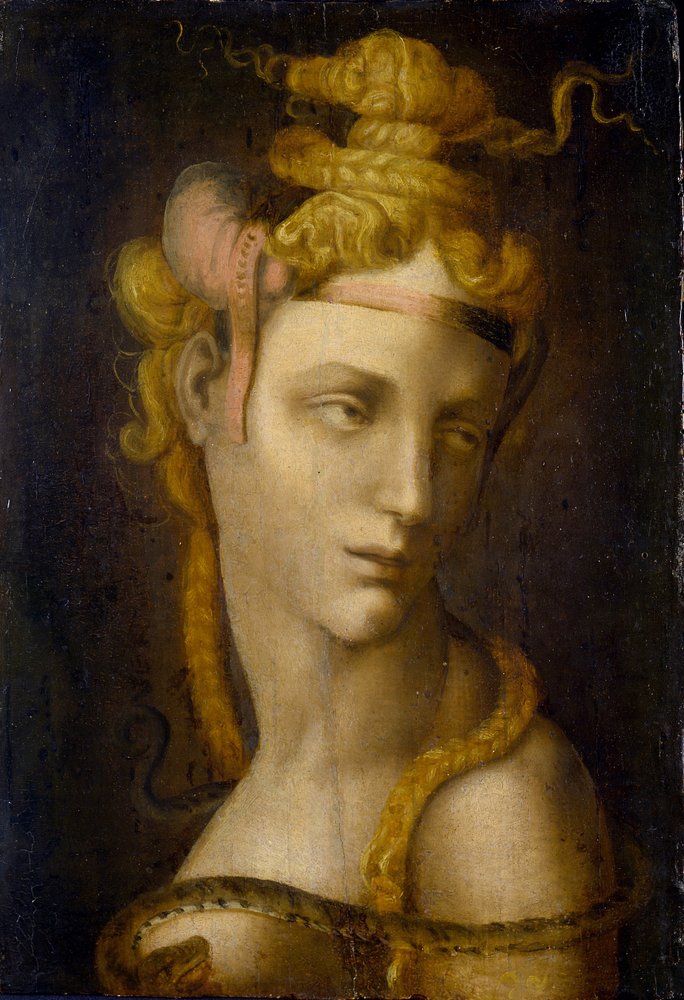 Cleopatre par Tosini, Michele, Circle of (1503-1577). Óleo sobre tela, tamanho : 37x25,7, , Museo Poldi Pezzoli, Milão de Michele di Ridolfo Tosini