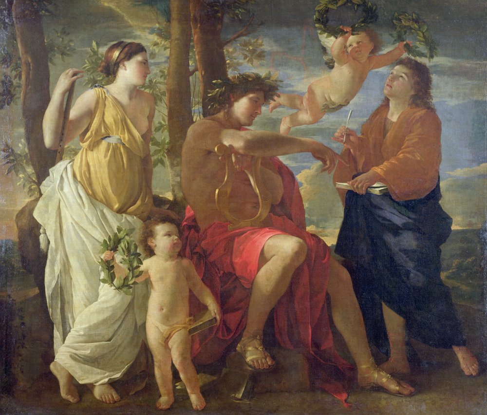 A inspiração do poeta de Nicolas Poussin