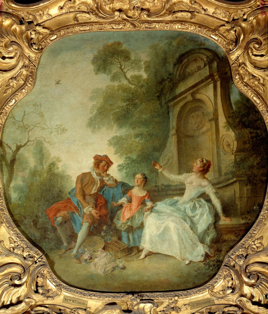 A inocência, século XVIII. Dimensões 0,89 x 0,90 m de Nicolas Lancret