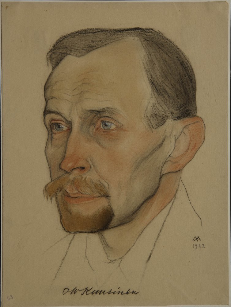 Retrato de Otto Wilhelm Wille Kuusinen 1881-1964, 1922 de Nikolai Andreevich Andreev