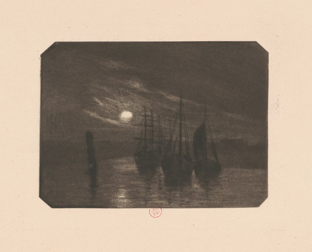 Um porto enluarado de Norbert Goeneutte