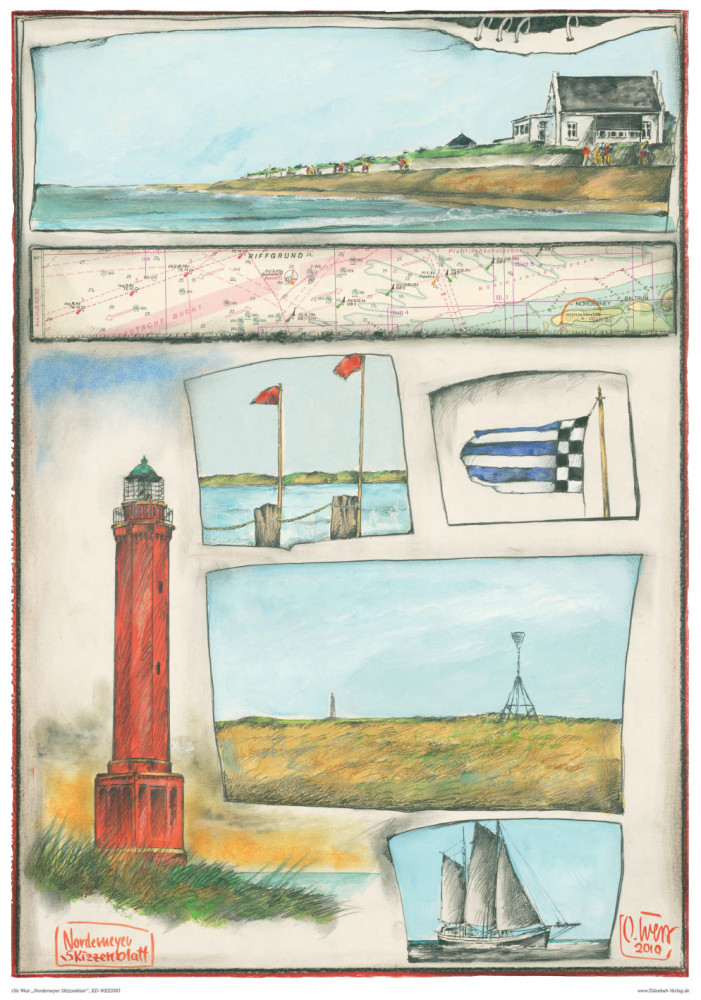 Folha de esboços de Norderney (Norderney) de Ole West