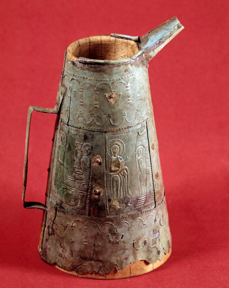 Antiquidade cristã: vaso litúrgico decora cenas da vida de Cristo. Século III d.C. São Germain, Museu de Antiguidades de Paleo-Christian