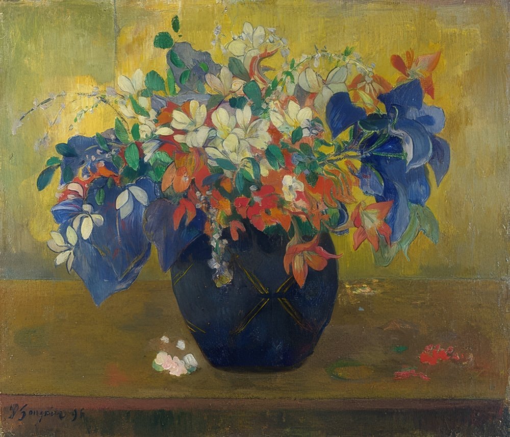 Flores em um vaso 1896 | Paul Gauguin | Impressão de arte