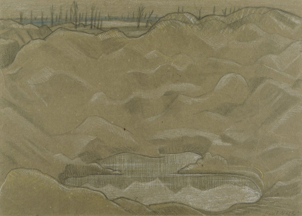 Uma cratera de concha de Paul Nash