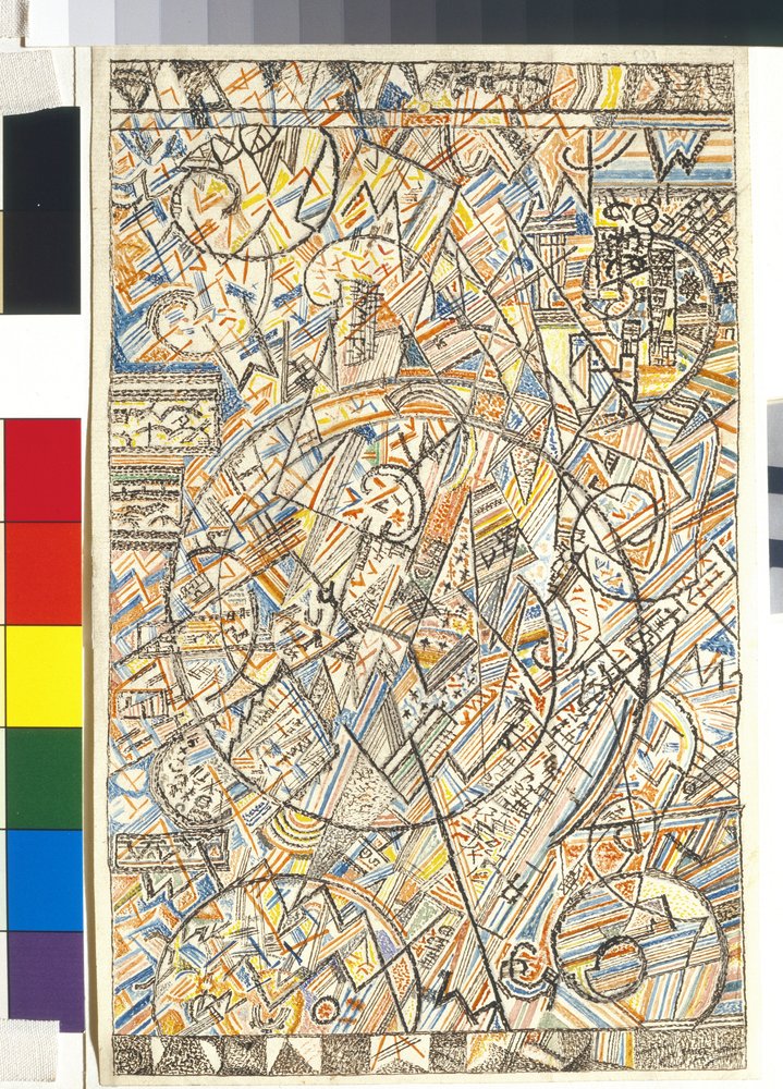 A fórmula do universo - Obra de Pavel Nikolaievich Filonov (1883-1941), aquarela sobre papel de Pawel Nikolajewitsch Filonow