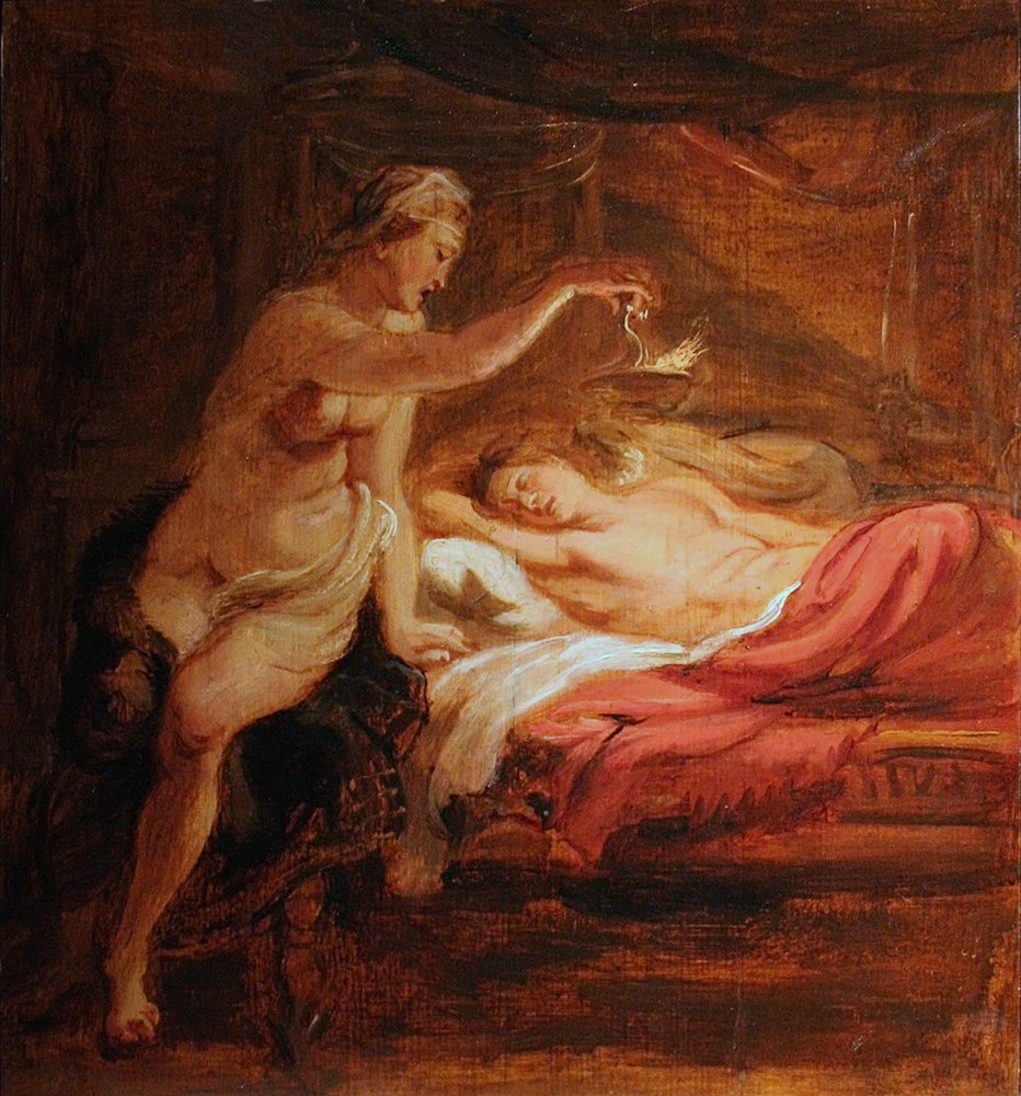 Psique e o Amor adormecido de Peter Paul Rubens