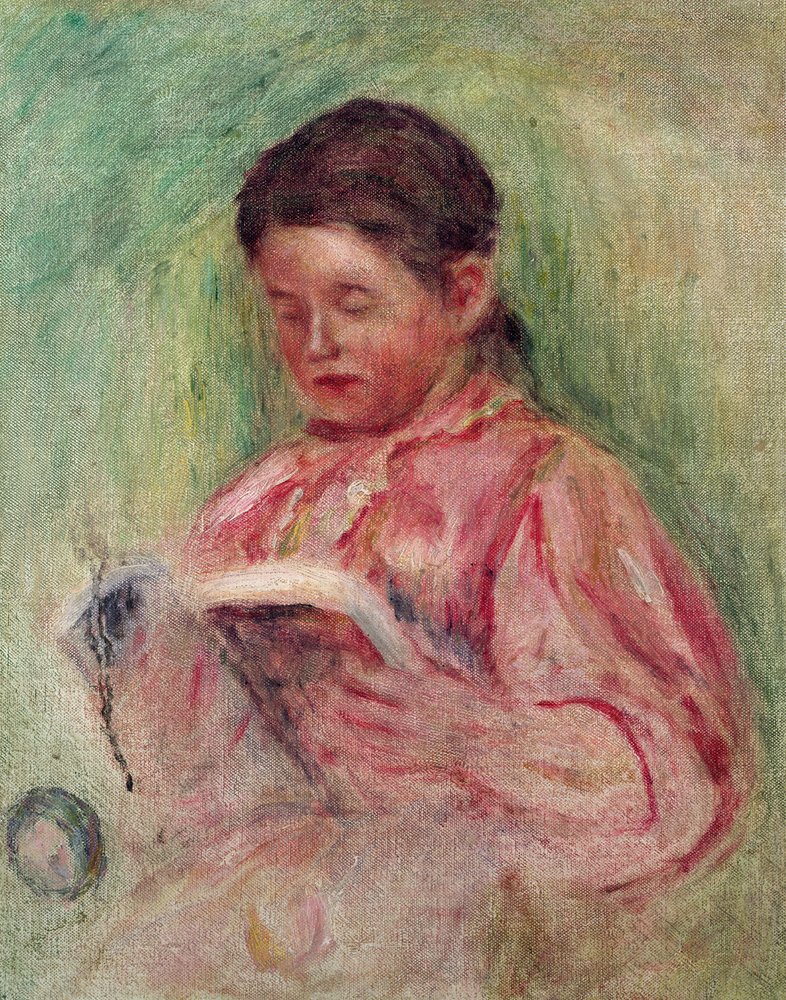 Mulher, leitura de Pierre-Auguste Renoir
