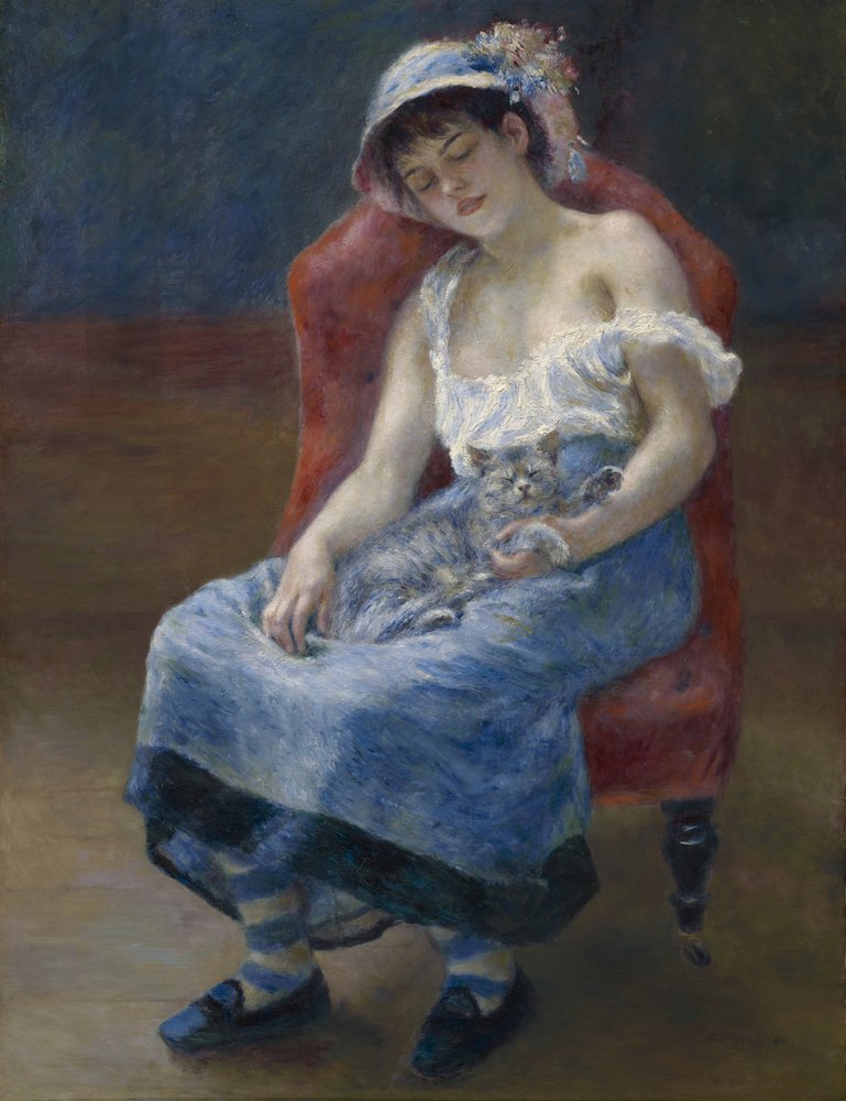 Menina adormecida, 1880 de Pierre-Auguste Renoir