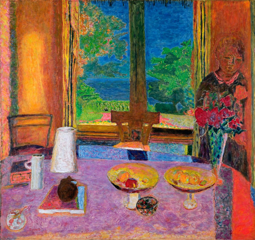 Sala de jantar no jardim, 1934-35 de Pierre Bonnard