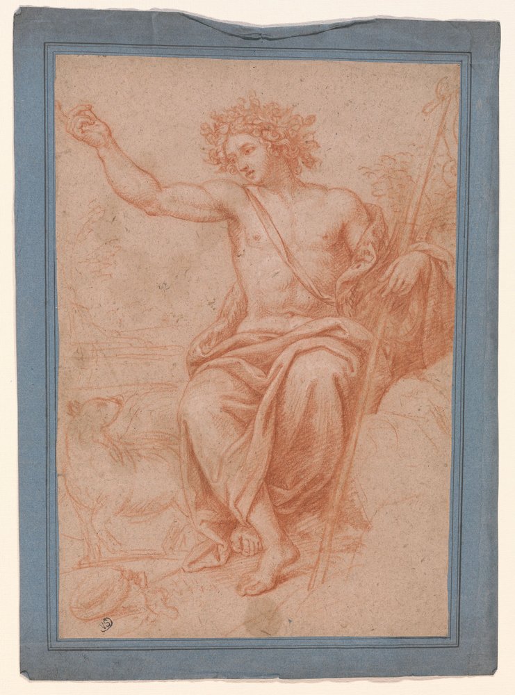 Estudo de Apolo ou João Batista de Pierre Mignard