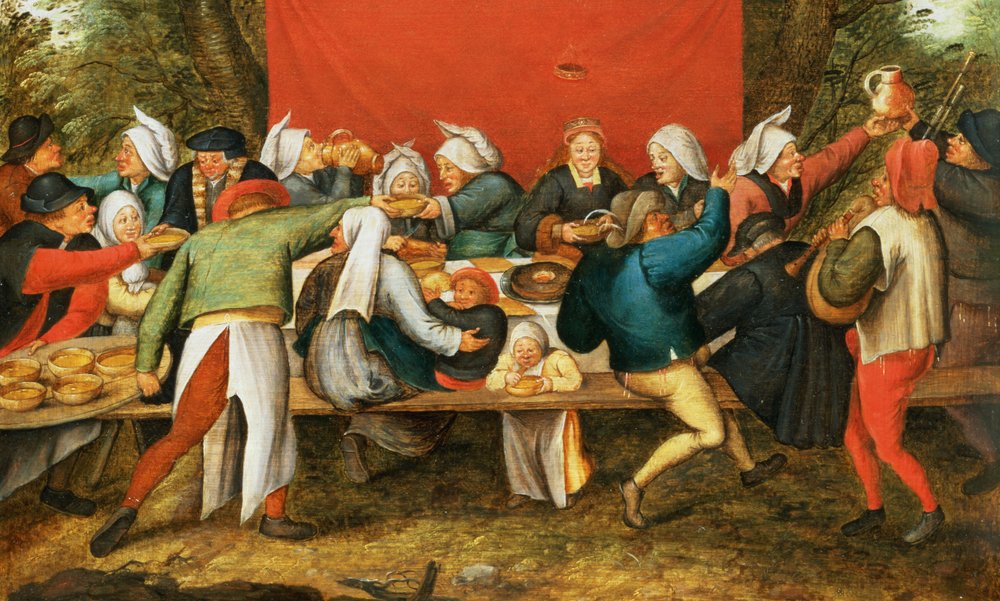 Uma festa de casamento (painel) de Pieter Brueghel the Younger