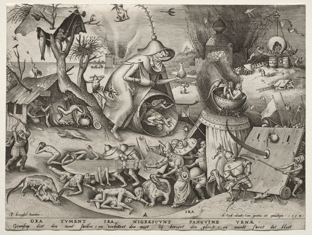 Os Sete Pecados Capitais Raiva. Pieter Bruegel the Elder