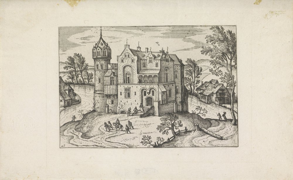 Castelo sobre um rio
Pequenas paisagens (título da série) de Pieter van der Borcht (I)