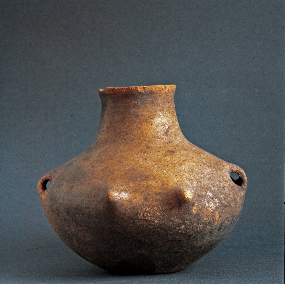 Pré-história, cultura de Rinaldone (Montefiascone): vaso de terracota da necrópole de Rinaldone. Idade do Cobre. Eneolítico. 2200 a.C. Roma, Museu Nacional Pré-Histórico e Etnográfico Luigi Pigorini de Prehistoric Prehistoric
